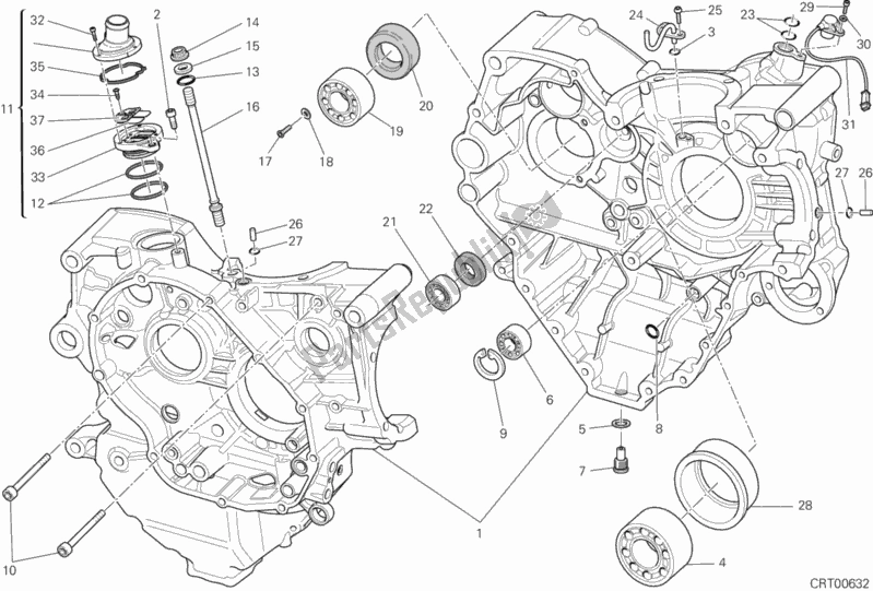 Tutte le parti per il Carter del Ducati Diavel USA 1200 2012